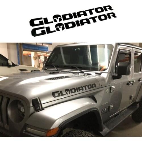 2pcs JDM Stickers Engine Hood Fender Side Letter Character Decal Vinyl Sticker for Jeep Wrangler Rubicon TJ JK CJ TJ YK JL XJ