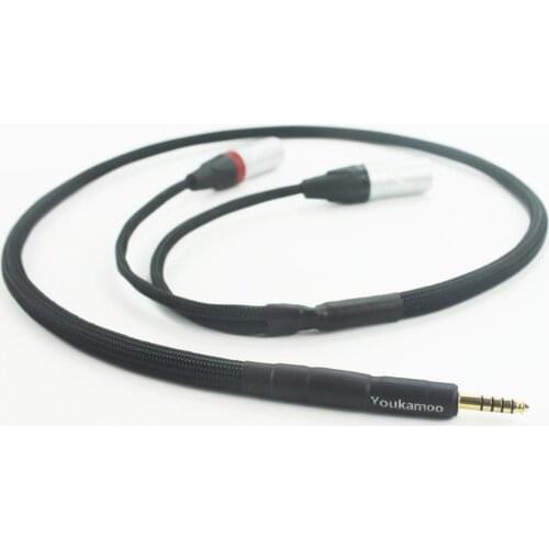 4.4mm to XLR Male Balanced Audio Headphone Adapter Silver Plated Cable 3 FT 1M Dual XLR