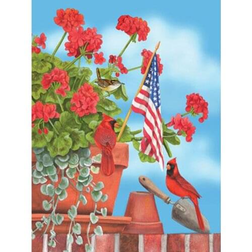 5D diamond painting American flag flower handmade DIY diamond painting embroidery mosaic cross stitch embroidery artist painting