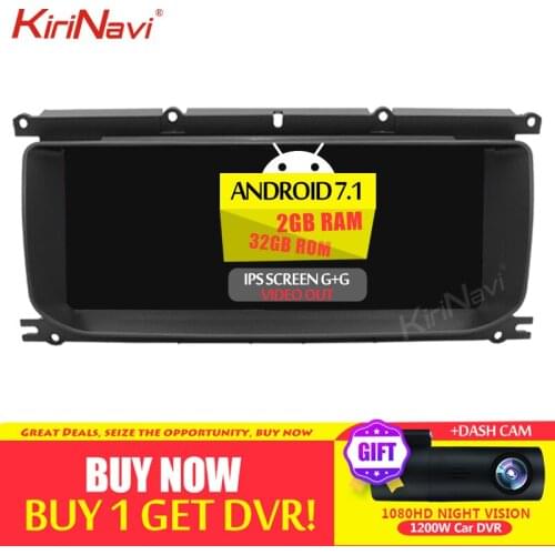 KiriNavi 10.25" Android 7.1 Car Radio for Land Range Evoque Range Car Dvd Multimedia Player Auto GPS Navigation 2012-2016 WIFI
