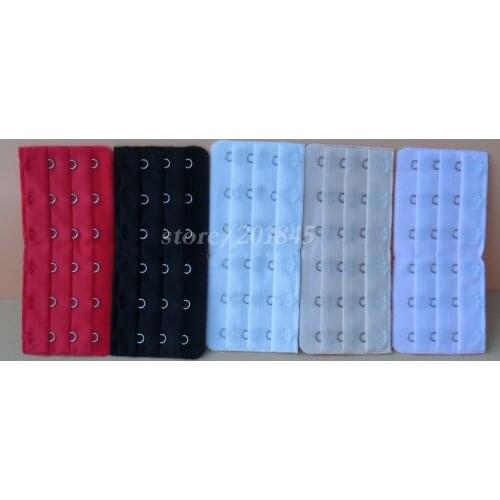 10Pcs/Lot Useful Bra Extention Buckle 6 Hooks 3 Rows For Ladies Adjustable Belt Button Women Ajustable Intimates Lengthened