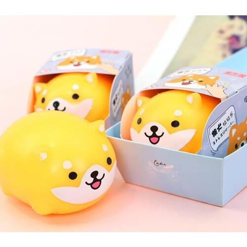 Creative Decompression Artifact Super Cute Shiba Inu Pinch Decompression Vent Toy Stress Relief Toy Kawaii Decorative Ornaments