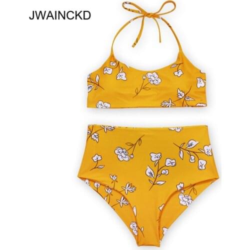 Swimwear Padded Bikini Set 2018 Sexy Beach Swimwear Women Swimsuit Floral Print Bathing Suit Backless Bikinis Maillot De Bain