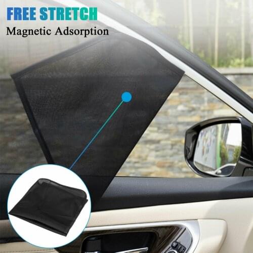 2pcs Magnetic Car Window Sunshade Cover Portable Car UV Protector Universal Auto Side Window Film Curtain Sun Shade