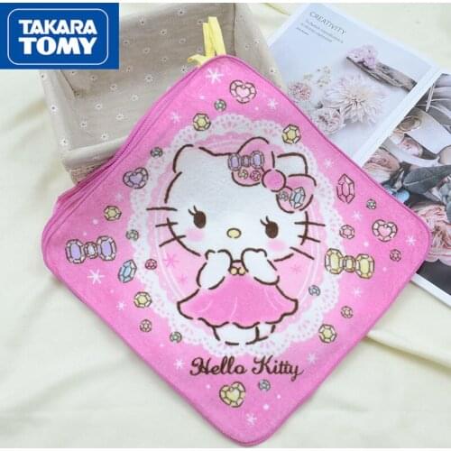 Takara Tomy Hellokitty cute cartoon creative cotton soft gauze absorbent towel childrens face towel