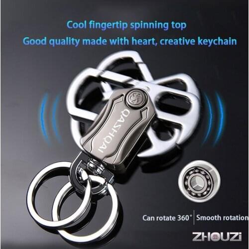 DIY Multifunction Car Keychain Key Chain Key Ring Beer Opener Fidget Spinner For Nissan Qashqai J10 J11 Auto Accessories
