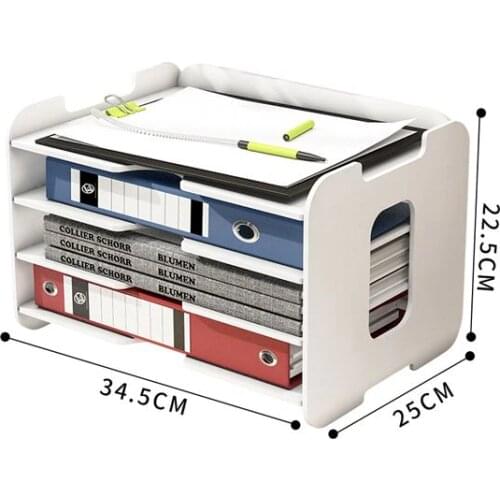 Office Desktop Accessories Organizer Desk File Organizer with 3 Paper Trays for Desktop File Shelf Storage
