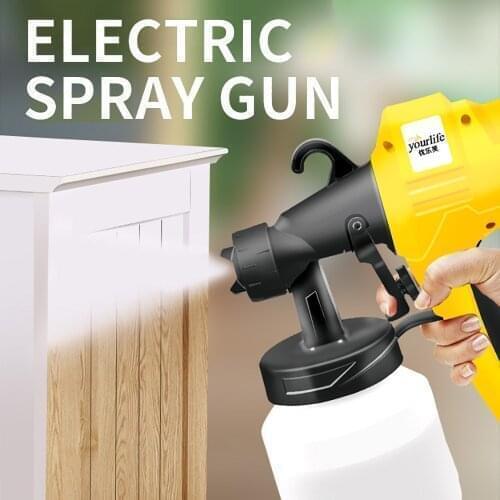 Electric Spray Gun Paint Sprayer with 800ML Spray Paint Cup Adjustable Flow Control Paint Sprayers Tools High Pressure