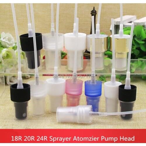 18/20/24R Colorful Plastic DIY Mist Sprayer Atomizer of Cosmetic Liquid Refillable Container White/Black/Blue (Spray Pump Head)