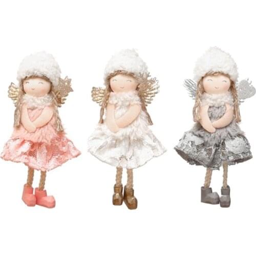 Christmas Tree Decoration Cute Doll Party Ornaments Lace Hanging Ornaments in Home Office Buildings Clubs Bars Hotels
