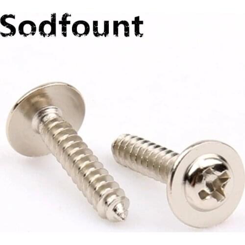 100pcs/Lot 304 stainless steel self-tapping screws M1.4 M1.5 M1.7 M2 Cross round head PWA pan head with pad screw