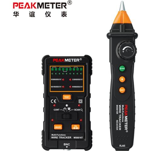 PEAKMETER PM6816 Network Cable Finder Multifunctional Line Finder Anti-interference Network Line Finder Line Tracing Instruments