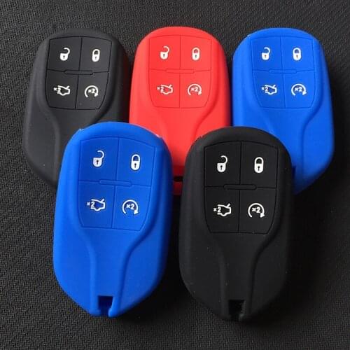 Silicone car key cover case bag For Maserati Levante Ghibli 4 button remote key