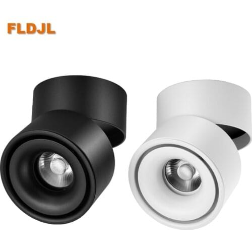 Dimmable LED ceiling light AC110v/220v 7W 10W 12W 15W LED ceiling light folding rotating COB spotlight downlight home lighting