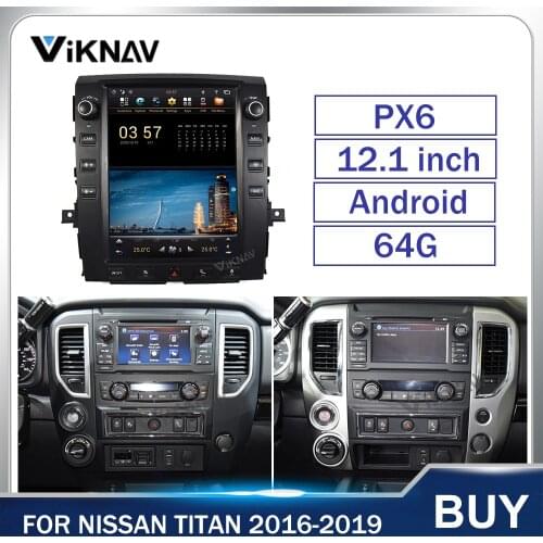 2din heat unit autoradio For Nissan Titan 2016 2017 2018 2019 Android Tesla 2 din PX6 Car GPS Navigation Multimedia Radio Player