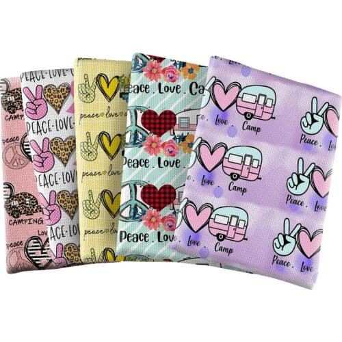 Love of Peace Bubble Cloth Printing Pattern DIY Sewing Dolls Crafts Accessories Material 50*145cm