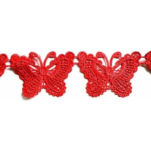 28Yards Vintage Butterfly Lace Embroidered Lace Edge Trim Ribbon Applique DIY Sewing Craft Crochet Fabric Edging Trimmings Dress