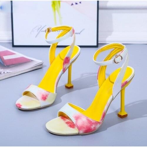 Large Size Womens Sandals Stiletto Super High Heel Sexy Fashion Color 2021 Summer New All-match Sandals for Women