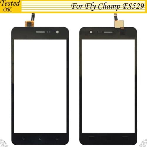 100% Tested Working Touchscreen Sensor Panel For Fly Champ FS529 FS 529 Touch Screen Digitizer Front Glass Lens
