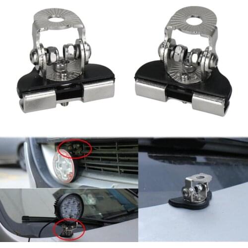 2 Pcs Stainless Steel Pillar Hood Car Mount Bracket Clamp Holder 304 Offroad Led Work Light Bar Bracket Stand Car Accessories