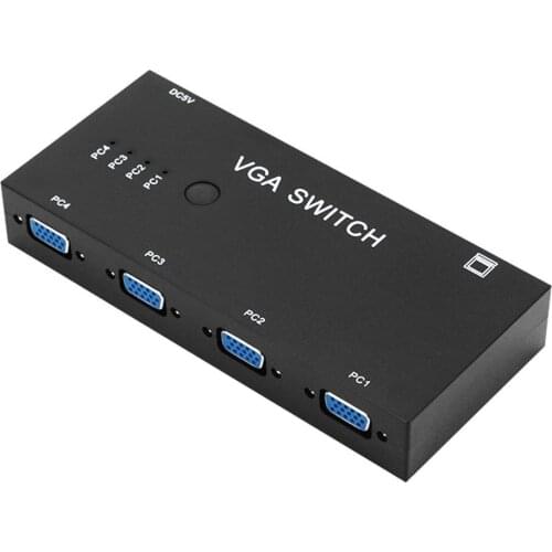 4 In 1 Out VGA Video Switch Box Adapter Switcher Selector for Laptop Projector