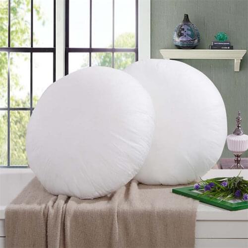35/40/45/50/55cm Round White Cushion Pillow Interior Insert Soft PP Cotton for Home Decor Sofa Chair