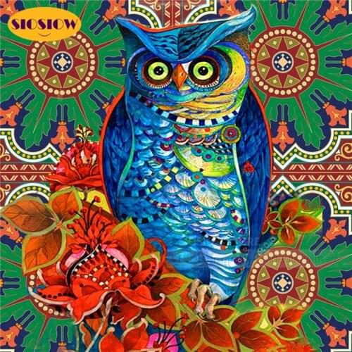 5D DIY Owl Diamond Painting Animal Full Square Drill 3D Mosaic Rhinestones Dimond Embroidery Wall Pictures For Living Room Decor