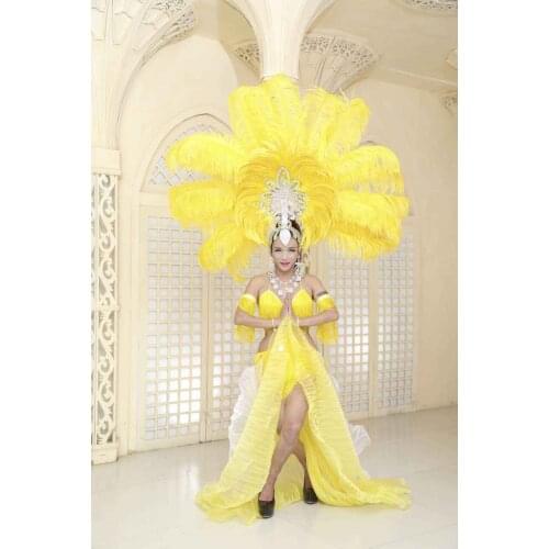 Latin dance Samba accessories Fashion exquisite headdress feathers Delicate dance shows accessories