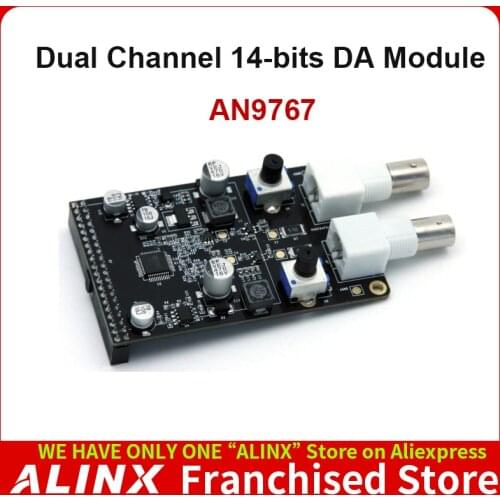 ALINX AN9767: Dual Channel 14-bits DA Module for FPGA Board