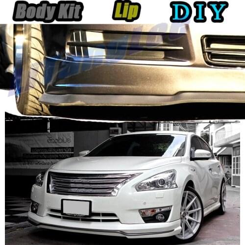 Car Bumper Lip Front Spoiler Skirt Deflector For Nissan Teana J31 J32 L33 Tune Car Modified Body Kit VIP Hella Flush Lips