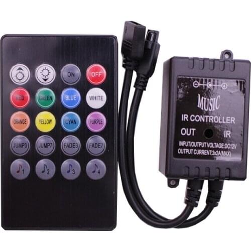 Music 20Key Wireless led IR Remote Controller For 3528 5050 RGB LED Strip Light free shipping