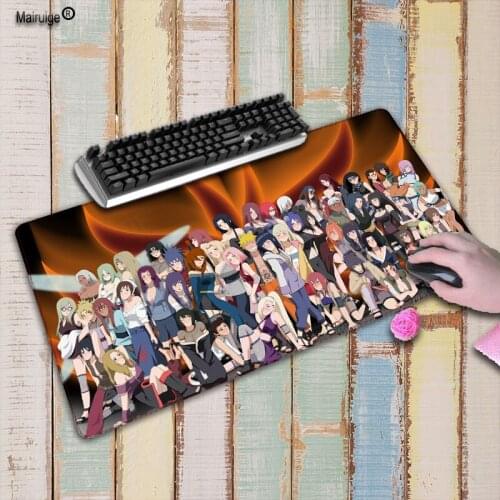 Mairuige Japanese Naruto Anime Speed Large Gaming Mouse Pad For LOL Laptop Locking Edge Natural Rubber Mousepad Mat For CS Dota