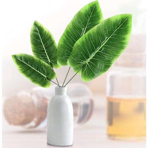 20Pcs Artificial Plant Fake Banana Leaf DIY Flower Arrangement Home Party Decor
