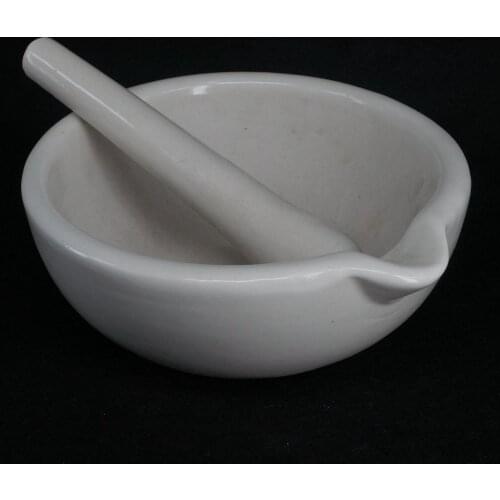 254mm Ceramic Porcelain Mortar And Pestle Mix Grind Bowl Set Herbs Kitchen