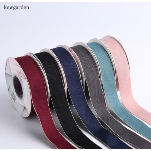 Kewgarden DIY Hair Bowknot Bow tie Accessories Satin Ribbon 1" 1.5" 38 25mm Handmade Tape Packing Ribbons Webbing 10 Yards