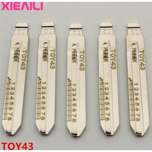 XIEAILI 20Pcs NO.3 TOY43 Engraved Line Key Blade Blank Scale Shearing Teeth Uncut Key Blade For Toyota S311
