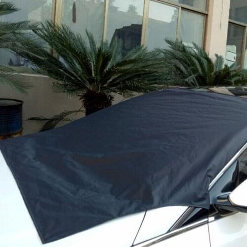 Car Magnet Windshield Cover Snow Cover Sunshade Ice Snow Frost Protector Windshield Silver Black Cover