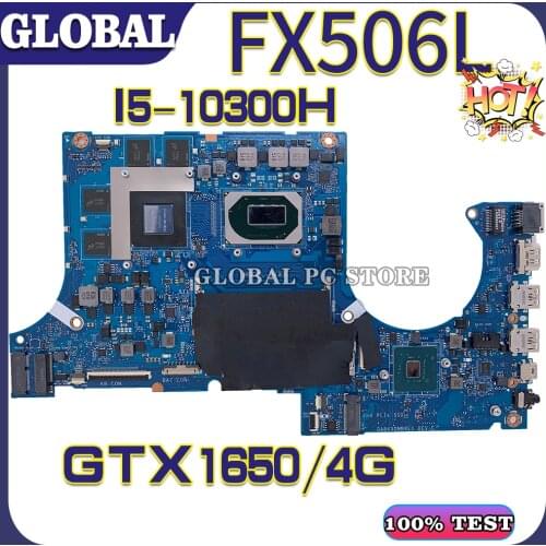 KEFU Motherboards FX506L Laptop motherboard for ASUS FX506 FX506LH DABKXDMB8E0 100% TEST original mainboard I5-10300H