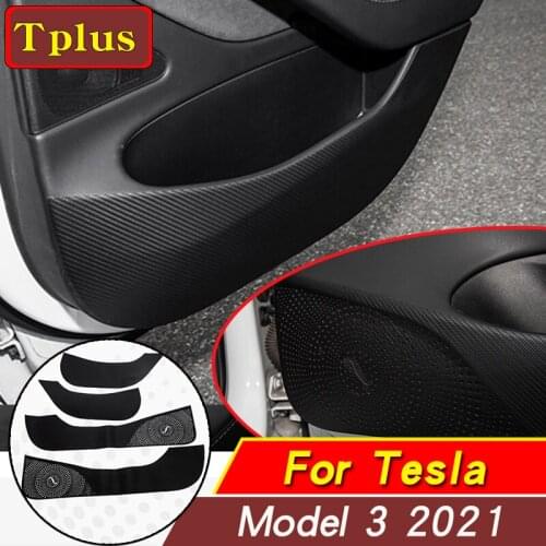 Model3 Car Side Edge Door Protection Sticker Tesla Model 3 2021 Accessories Car Door Anti Kick Pad Protection Protector Stickers
