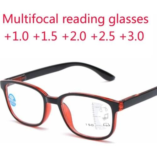 Blue Light Blocking Reading Glasses Men Progressive Multifocal Glasses Women Near Far Sight Diopter Eyeglasses for Reader