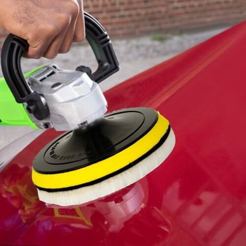 5PCS Car Polishing Pads Kit 5"/6" Buffing Pads Foam Polish Pads Woolen Buffer Pads for Drill Buffer Attachment Car Polisher Wax