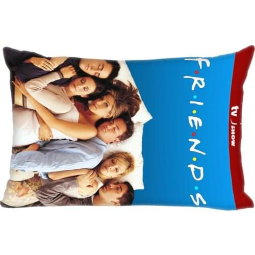 Friends TV Pillow Cover Bedroom Home Office Decorative Pillowcase Rectangle Zipper Pillow Cases Satin Fabric A12.21