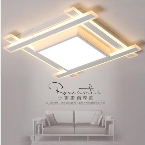 New Square Chandelier Led For Living Room Bedroom Dining Room Home Lamp AC85-265V Modern Led Ceiling Chandelier Lamp Fixtures