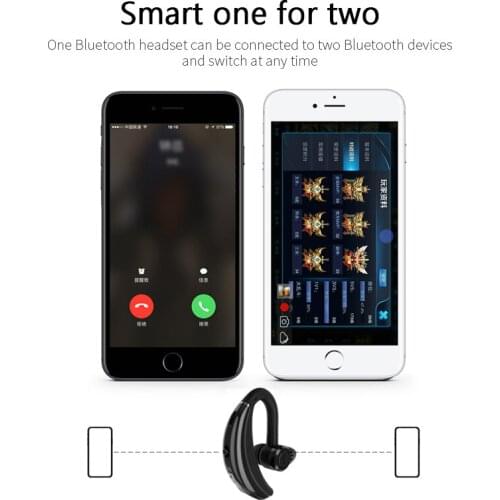 Unilateral Hanging Ear Business Wireless Bluetooth Headphone With Mic One For Two Phone Headset Active Noise Reduction Earphone