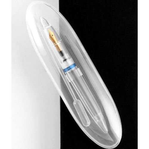 High Capacity Fountain Pen Transparent Clear Eyedropper Fountain Pen 0.5mm Nib Fountain-Pen Pens School Office Supplies Gift