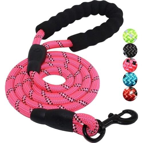 Durable Reflective 1.5M Dog Leash Golden Retriever Medium Big Dog Collar Leashes Strong Lead Rope For Labrador Husky Rottweiler