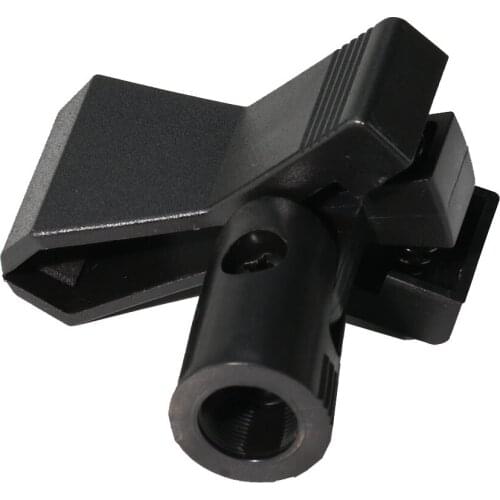 Durable Microphone Clip Mic Clamp Clip Holder Stand Accessory Black for Microphones with 15mm-45mm Diameter