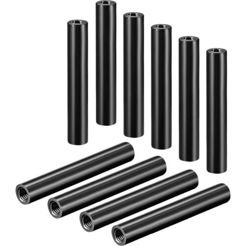 Uxcell Promotion! 10PCS/LOT Round Aluminum Column M3*30/35/40/45/50/55/60/65/70/75/85mm Female Standoffs PCB Spacers Screw Black