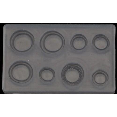 R58E Ear Pendant Crystal Epoxy Resin Mold Mini Earrings Necklace Round Love Heart Silicone Mould DIY Crafts Jewelry Casting