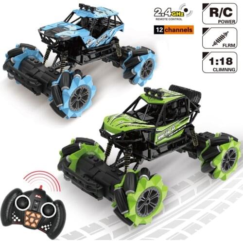 RC Cars Updated Version 2.4G Radio Control RC Cars Toys LED Light Dancing Climbing Stunt Car Off-Road Trucks Toys for Children